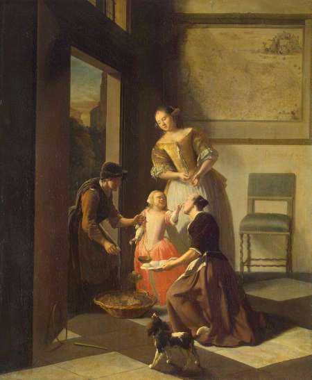 Jacob Lucasz. Ochtervelt, Buying Grapes