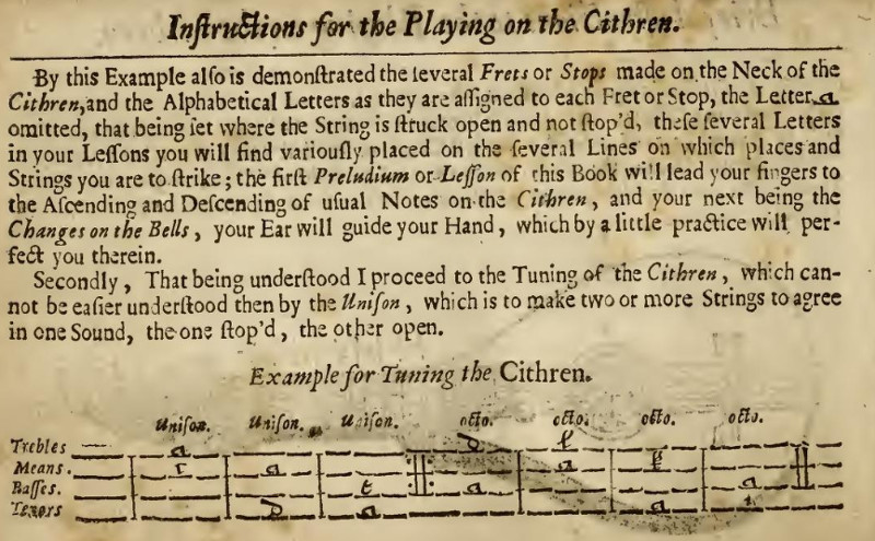 John Playford, Musick's delight on the cithren...