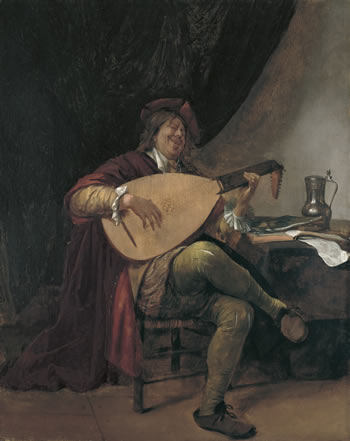 Self Portrait as a Lutenist, Jan Steen