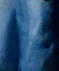 Woman in Blue Reading a Letter (detail), Johannes Vermeer
