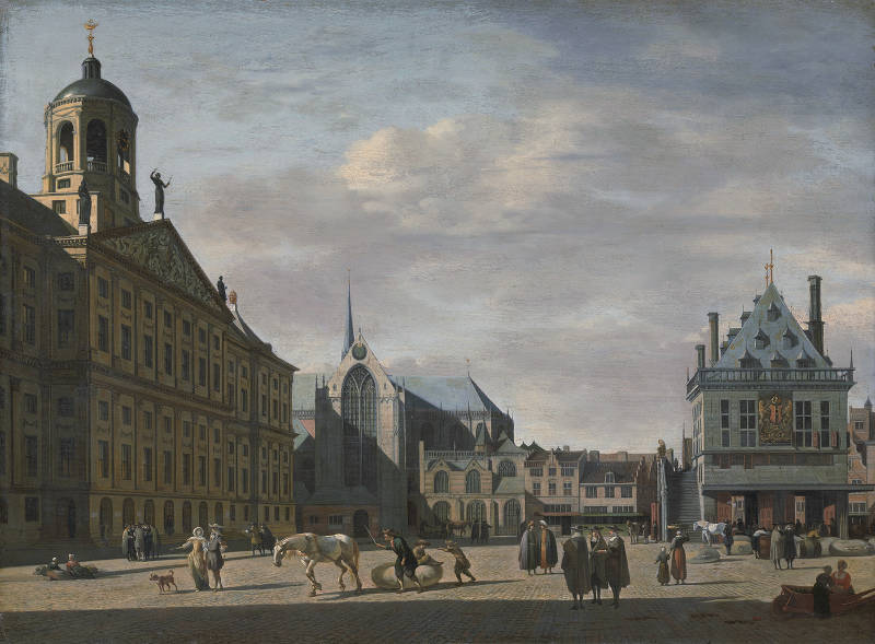 Dam Square Looking North (with the Wisselbank to the right), Gerrit Adriaenszoon Berckheyde
