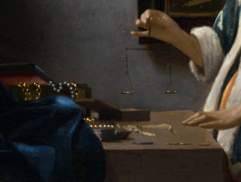 Woman Holding a Balance, Johannes Vermeer
