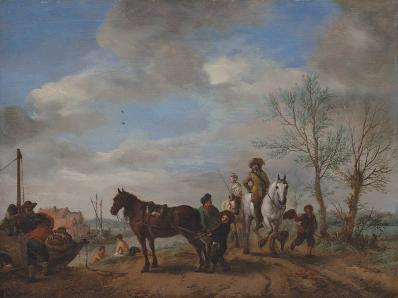 A Man and a Woman on Horseback, Philips Wouwerman