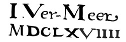 facsimile of signature of Johannes Vermeer's The Geographer