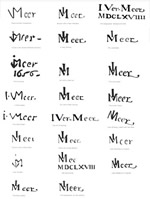 Vermeer's signatures