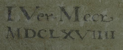 signature of Johannes Vermeer's The Geographer