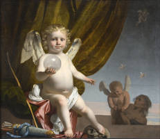 Amor Holding a Glass Orb, Cesar van Everdingen