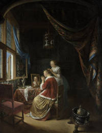 A Young Woman at her Toilet, Gerrit Dou