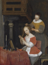 A Lady at her Toilet, Gerrit ter Borch