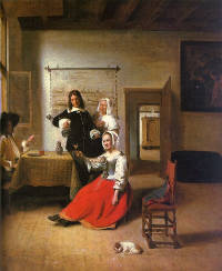 Young Woman Drinking, Pieter de Hooch