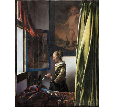Girl Reading a Letter at an Open Window