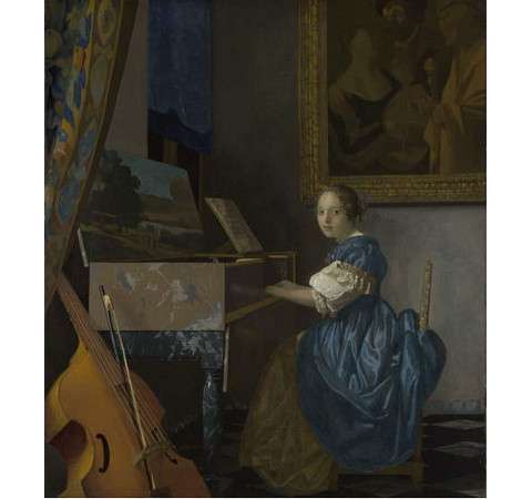 A Lady Seated at a Virginal