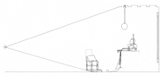 Side view of Allegory of Faith by Johannes Vermeer (drawing by Philip Steadman)