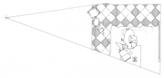 Plan view of Allegory of Faith by Johannes Vermeer (drawing by Philip Steadman)