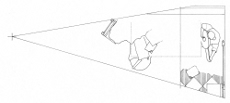 Plan view of Woman with a Lute by Johannes Vermeer (drawing by Philip Steadman)