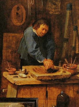 Paint Making in a Painter's Studio, David Ryckaert III