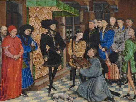 Frontispiece of the Chroniques de Hainaut, Rogier van der Weyden