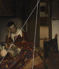 A Maid Asleep, Johannes Vermeer, c. 1656–1657, Oil on canvas, 87.6 x 76.5 cm., Metropolitan Museum of Art, New York