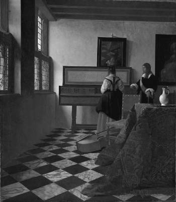 The Music Lesson, Johannes Vermeer, c. 1662-1665, Oil on canvas, 73.3 x 64.5 cm., The Royal Collection, The Windsor Castle
