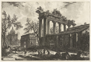 A View of Rome, The Arch of Settimio Severo, Giovanni Battista Piranesi, 1772, Etching on paper, 46.7 x 70 cm. 
