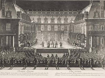 Performance of Lully's opera Alceste in the Marble Court at Versailles on 4 July 1674,	
Jean Le Pautre 