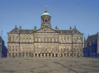 Amsterdam Town Hall, Jacob van Campen  with Daniël Stalpaert involved in its execution