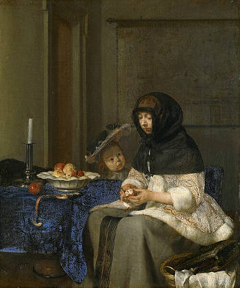 Woman Peeling Apples, Gerrit ter Borch