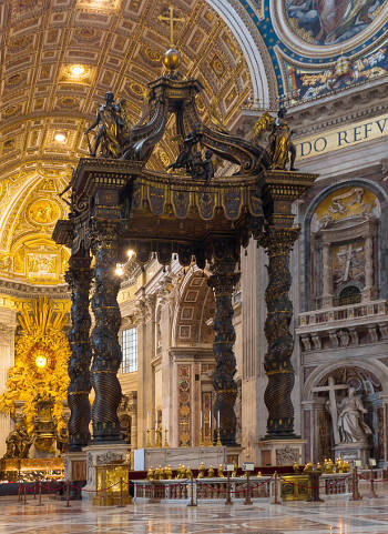 Bronze Baldacchino over the high altar of Saint Peter's Basilica