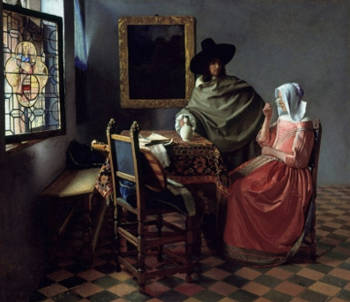 The Girl with a Wine Glass, Johannes Vermeer