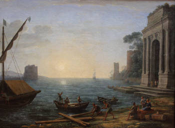 Seaport at Sunrise, Seaport at Sunrise, Claude Lorrain
