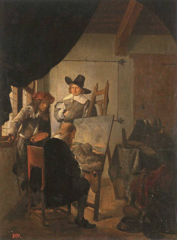 Visit to a Painter's Studio, Quiringh Gerritsz van Brekelenkam