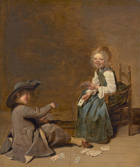 Children Playing Cards, Dirck Hals