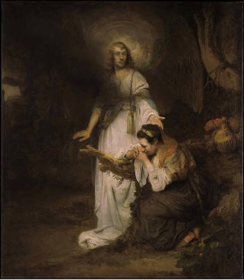 Hagar and the Angel -, Carel Fabritius