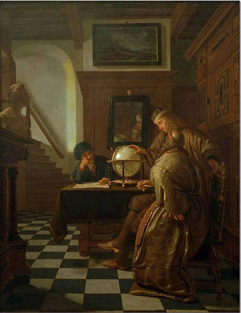 A Scholar in His Study, Cornelis de Man