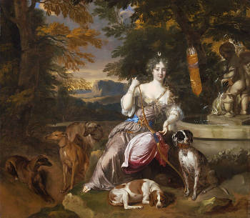 Portrait of a Young Woman as Diana, Ferdinand Bol