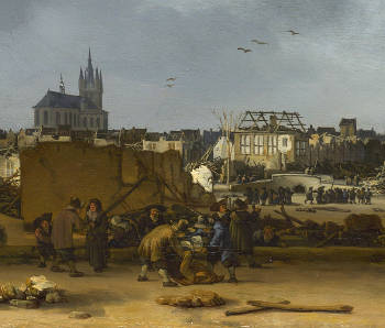 A View of Delft after the Explosion of 1654, 
Egbert van der Poel 