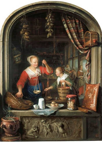 The Grocer’s Shop, Gerrit Dou