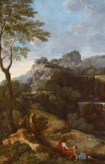 A Mountainous Italianate Landscape with Figures, Gaspard Dughet