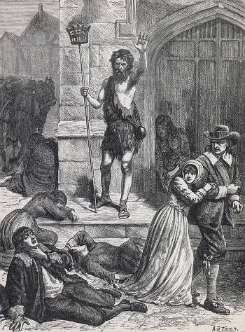 The Maniac Pronouncing the Doom of London during the Great Plague, Arthur Burdett Frost