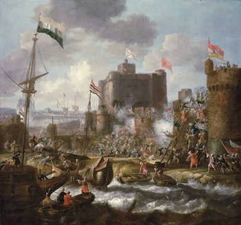 Ottoman Forces Attacking an Islet Fortress, Jan Peeters the Elder