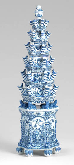 Pyramidal Flower Vase, Greek A Pottery
