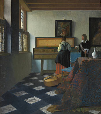 he Music Lesson, Johannes Vermeer