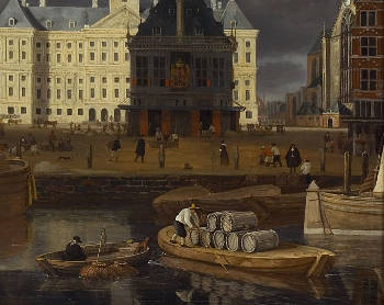 The Dam Looking West, 1668 (detail) Jan van Kessel