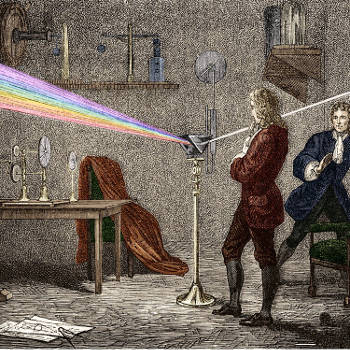 Isaac Newton, Scientist, Discovering Light and Color with a Prism,Anonymous