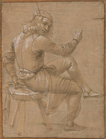 Young Man (Youth Seated on a Stool), School of Filippino Lippi