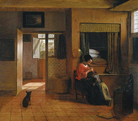 A Mother Delousing Her Child’s Hair, Pieter de Hooch