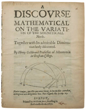 A Discourse Mathematical on the  Variation of the Magneticall Needle, Henry Gellibrand