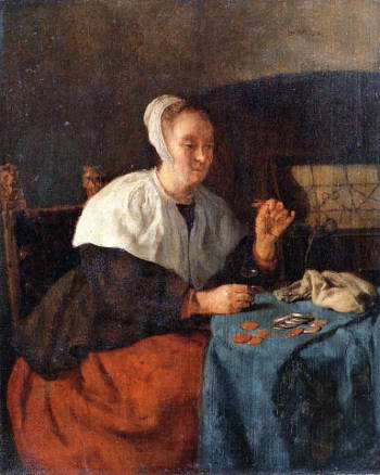 A Woman Weighing Coins,  Gabriel Metsu