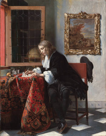Man Writing a Letter, Gabriel Metsu