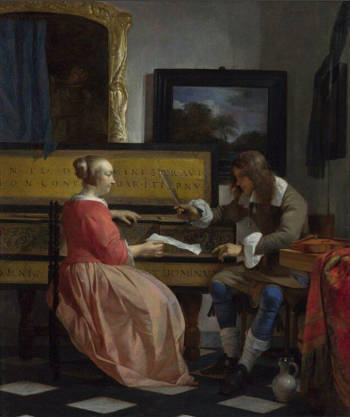 A Man and a Woman Seated by a Virginal, 